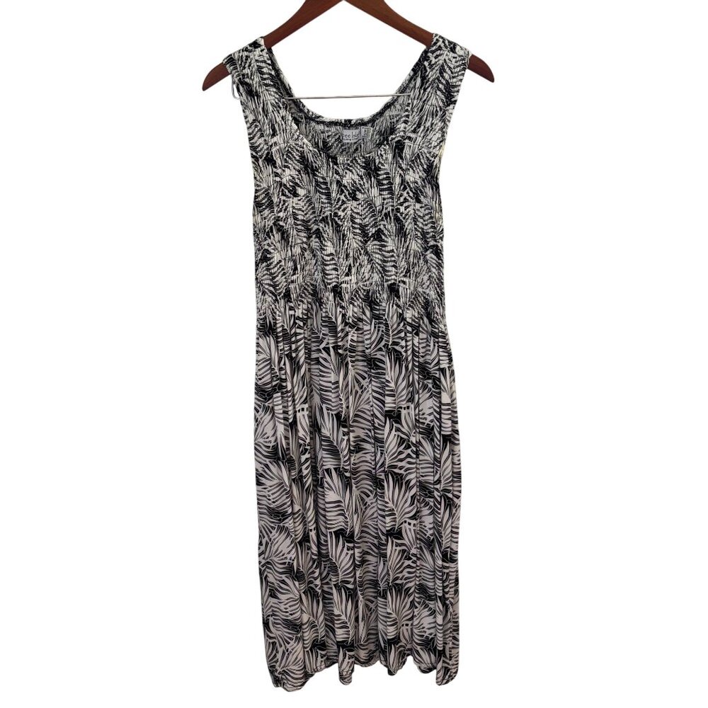 Tybee Island Women's Sundress Size S/M Black & White Side Pockets